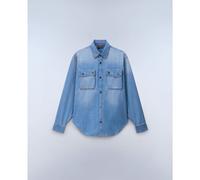 Napapijri - O-Kiene L/S - Hemd, Gr. M, blau (Denim)