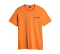 Napapijri Orange Amber Herren S Napapijri Bolivar Short Sleeve Tee