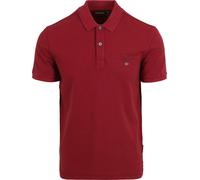 NAPAPIJRI Polo-Shirt Herren Regular Fit Kurzarm Baumwoll-Piqué rot, M