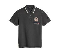 NAPAPIJRI Poloshirt für Herren np0a4h8r grau Gandy Regular Fit Kurzarm Logo Patch, grau, XL