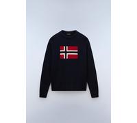 Napapijri Strickpullover mit Rundhalsausschnitt Modell 'MURA' in Marine, Größe L