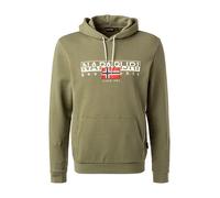 NAPAPIJRI Pullover Herren Regular Fit Baumwolle grün Logo und Motiv, XXL