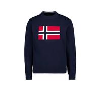 NAPAPIJRI Pullover Herren Slim Fit Rundhals Baumwolle blau, L