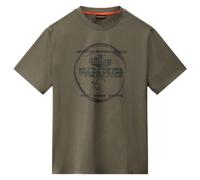 Napapijri - S-Bald S/S - T-Shirt, Gr. S, braun/oliv (TeaLeaf)