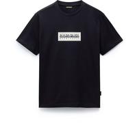 Napapijri Box Logo T-Shirt pechschwarz/weiß - L
