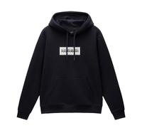 Napapijri Box Logo Hoodie pechschwarz/weiß - L