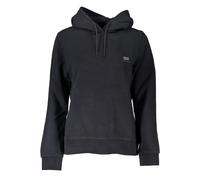 NAPAPIJRI Sweatshirt mit Kapuze für Damen, schwarzes Sweatshirt mit Logo, Schwarz , L