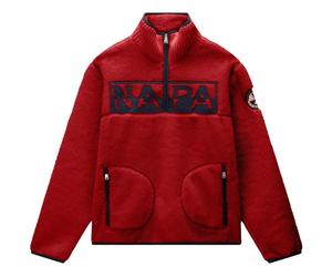 Napapijri T-archive Fleece Half Zip haute red r1f (R1F) S