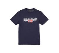 T-Shirt NAPAPIJRI "S-AYLMER", Damen, Gr. XXL, blau (blu marine), Obermaterial: 100% Baumwolle, unifarben, Rundhals, Shirts T-Shirt (47925306-XXL) blu marine