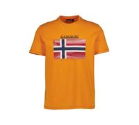 NAPAPIJRI T-Shirt Herren Regular Fit Kurzarm Rundhals Baumwolle orange, L