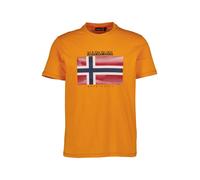 NAPAPIJRI T-Shirt Herren Regular Fit Kurzarm Rundhals Baumwolle orange, XXL