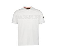 NAPAPIJRI T-Shirt Herren Regular Fit Kurzarm Rundhals Baumwolle Weiß, M