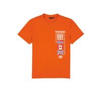NAPAPIJRI T-Shirt Herren Slim Fit Kurzarm Rundhals Baumwolle orange, XXL
