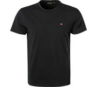 NAPAPIJRI T-Shirt Herren Slim Fit Kurzarm Rundhals Baumwolle schwarz, L