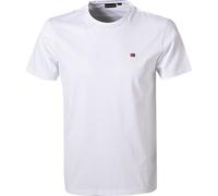 NAPAPIJRI T-Shirt Herren Slim Fit Kurzarm Rundhals Baumwolle weiß, L