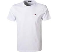 NAPAPIJRI T-Shirt Herren Slim Fit Kurzarm Rundhals Baumwolle weiß, XXL