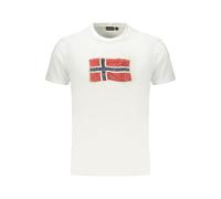 Napapijri Weißes Baumwolle Herren T-Shirt 2XL