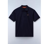 NAPAPIJRY Poloshirt "Badge" in Dunkelblau - Größe M | Herren Plussize