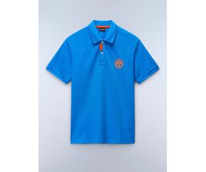NAPAPIJRY Poloshirt "Clanis" in Blau - Größe M | Herren Plussize