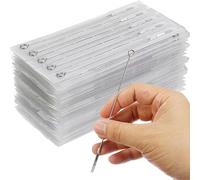 NAQASE Nadel-Set, 100 Stück, gemischte Stäbchen und Poke RL, RS, M1, sortiert, sterile Einwegnadeln (100 Stück)