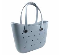Naqqios TOTE BAM OFFEN, TOTE BAG OPEN GENEHMIGUNG Oversize - Durable Toe Proof Washable Travel Bags for Sports im Pool am Strand, Geschenk für Frauen, Grau Blau, Fare riferimento alla descrizione