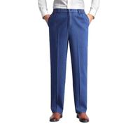 NaraComfy Gentsflex - Flexible Taille, gerade Passform, Komfort-Denim, Herren-Jeans, entspannte Passform, elastische Taille, hellblau, 4XL