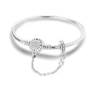NARMO 925 Sterling Silber Armband für Frauen Familie Safty Charm Schlange Kette Armband fit Pandora Charm Perlen 7.9in