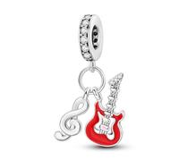 NARMO 925 Sterling Silber Charms für Frauen Gitarre Dangle Charm für Pandora Armband Original Perlen