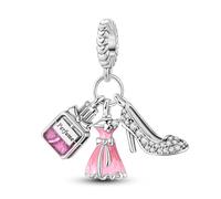 NARMO 925 Sterling Silber Dangle Charm für Frauen Parfüm Charm High Heels Charms für Pandora Armbänder