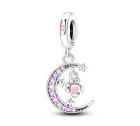 NARMO 925 Sterling Silber Dangle Moon Charm für Pandora Armbänder