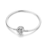 NARMO Armband für Frauen 925 Sterling Silber Schlange Kette Armband fit Pandora Charm 6.7in