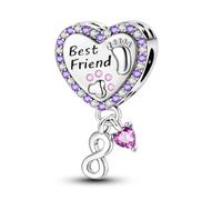 NARMO Charms für Armband Best Friend Dangle Charm für Pandora Armband 925 Sterling Silber