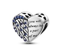 NARMO Sterling Silber Charms für Pandora Armbänder Guardian Herz Charm 925 Sterling Silber Charms für Frauen