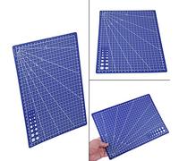 Naroote Robustes A4-Schneidemattenbrett mit Gitterlinien für Büro-Bastelwerkzeuge, Klingenbeständiges Schneidebrett für Papier, Ideal für Modellbau und Präzise Arbeiten, 1,45 Mm Dicke, Blau