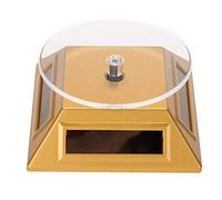 Naroote Rotierender Solar-Schmuckständer für Uhren, Telefone, Kristallartikel, 360-Grad-Drehteller, Schmuckvitrine für Zuhause, Schlafzimmer, Dekoration, Kunststoff, Schwarz, 1 Stück (GOLD)