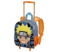 Naruto Happy-Kleiner 3D Rucksack mit Rädern, Blau, 26 x 34 cm, Kapazität 12,5 L