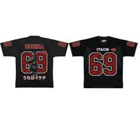 Naruto Herren-T-Shirt, Schwarz, XXL