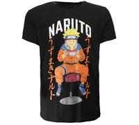 Naruto isst Ramen T-Shirt L Schwarz