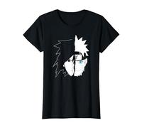 Naruto Sasuke Split Face T-Shirt, Damen, Schwarz, XL