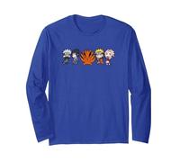 Naruto Shippuden 5 Chibi Group Langarmshirt, Unisex für Erwachsene, Königsblau, L
