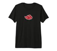 Naruto Shippuden Akatsuki Red Cloud Symbol Centered Anime Premium T-Shirt
