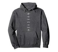 Naruto Shippuden Anti Village Symbols Pullover Hoodie, Unisex für Erwachsene, Anthrazit Meliert, L