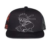 Naruto Shippuden Characters Line Art Snapback Baseballkappe, Schwarz NH588486NRT, Schwarz, One size