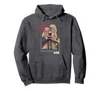 Naruto Shippuden Gaara Kanji Frame Pullover Hoodie, Unisex für Erwachsene, Anthrazit Meliert, XL