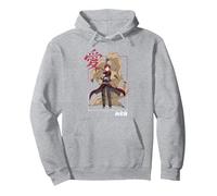 Naruto Shippuden Gaara Kanji Frame Pullover Hoodie, Unisex für Erwachsene, Grau Meliert, XL