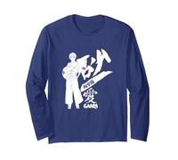 Naruto Shippuden Gaara stehend mit Kanji Anime Langarmshirt, Unisex für Erwachsene, Marineblau, M