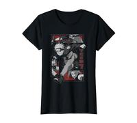 Naruto Shippuden Grunge Team 7 Anime T-Shirt, Damen, Schwarz, XXL