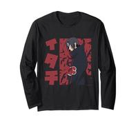 Naruto Shippuden Itachi Kanji with Birds Background Anime Langarmshirt