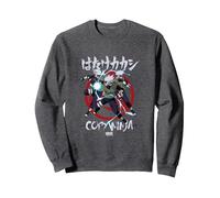 Naruto Shippuden Kakashi Copy Ninja Lightning Anime Sweatshirt, Unisex für Erwachsene, Anthrazit Meliert, S