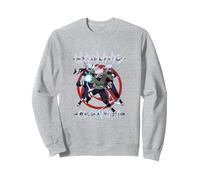 Naruto Shippuden Kakashi Copy Ninja Lightning Anime Sweatshirt, Unisex für Erwachsene, Grau Meliert, XXL